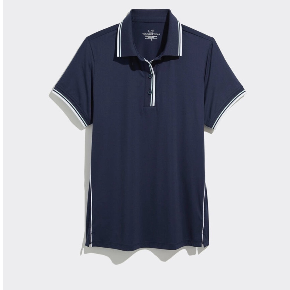 NWT Vineyard Vines Performance Navy Golf Polo Large